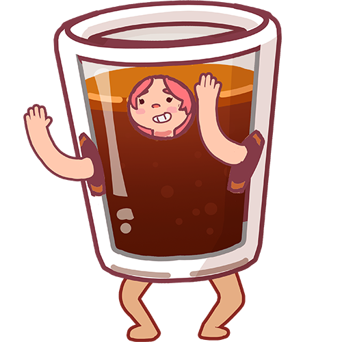 Person inside a Coffee Cup Icon
